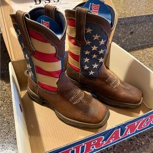 Durango Patriotic Leather Boots with Stars and Stripes